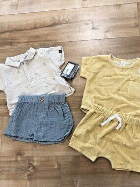 Lot of 2 baby boys Gerber Modern Moments outfits 3/6m New with Tags (0163)